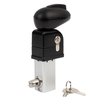 Basseinivärava lukk TWIST40, □ 40 mm raamile, RAL 9005, lapsekindel