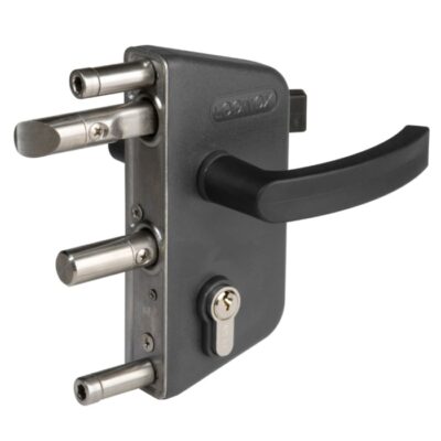 Jalgvärava lukk LAKZ P1, □ 40 mm raamile, RAL 7016 plastkorpus, käepide P