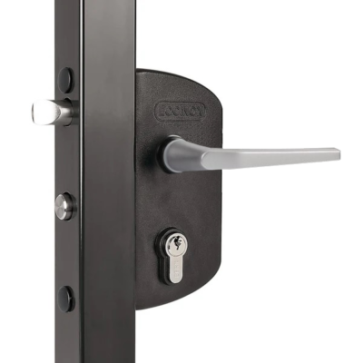 Jalgvärava lukk LAKZ P1, □ 40 mm raamile, RAL 9005 plastkorpus, käepide M